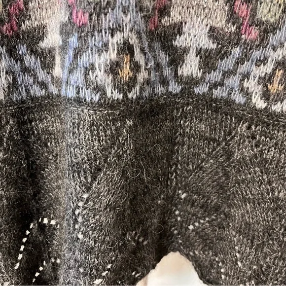 Peruvian Connection Alpaca Wool Blend Sweater Mini Dress Small Gray Pattern - Picture 5 of 5